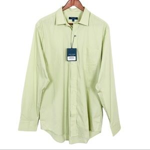 Cole Haan Men Dress Shirt Size Large Sage Green